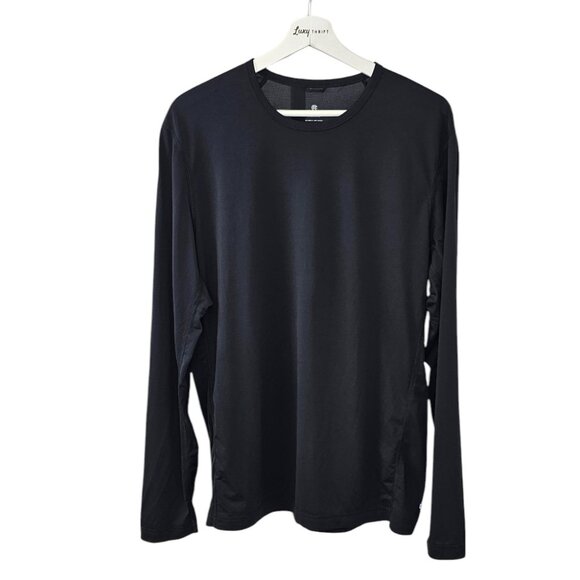 Reigning Champ Mens Lightweight Training Long Sleeve, Mesh Black, Size L - Picture 1 of 9